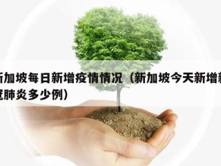 新加坡每日新增疫情情况（新加坡今天新增新冠肺炎多少例）
